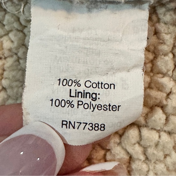 J.Crew Vintage Sherpa Lined Zip Hoodie Sweatshirt Beige Size Small - Picture 11 of 16